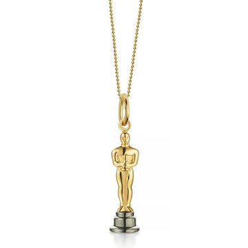 Hollywood Award Statue Charm Los Angeles Solid Gold