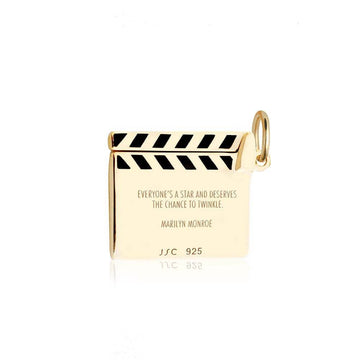 Solid Gold Los Angeles Charm, Clapboard