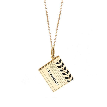 Gold Los Angeles Charm, Clapboard