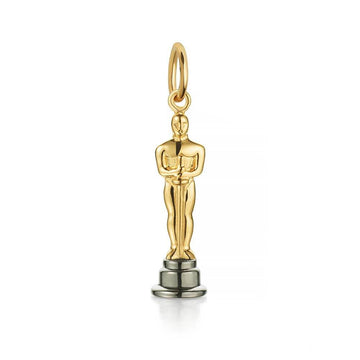 Hollywood Award Statue Charm Los Angeles Solid Gold