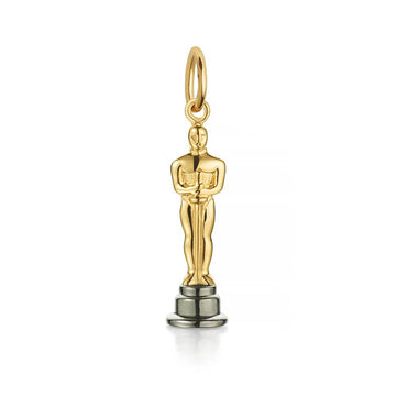 Hollywood Award Statue Charm Los Angeles Two Tone