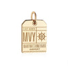 Gold Martha's Vineyard Charm, MVY Luggage Tag - JET SET CANDY  (1720193515578)