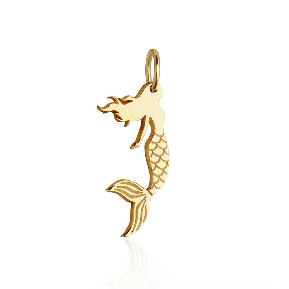Gold Mermaid Charm - JET SET CANDY  (2351860875322)