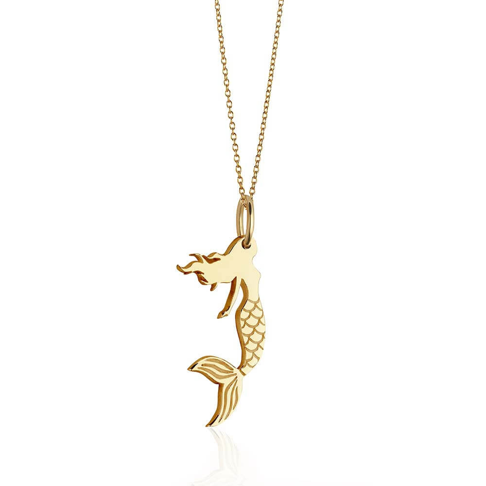 Gold Mermaid Charm - JET SET CANDY  (2351860875322)