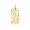 Solid Gold Travel Charm, TIJ Tijuana Luggage Tag - JET SET CANDY  (1720193384506)