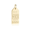 Mexico City MEX Luggage Tag Charm Solid Gold