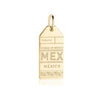 Solid Gold Mexico Charm, MEX Luggage Tag - JET SET CANDY  (1720192630842)