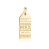 Gold Mexico Charm, MEX Luggage Tag - JET SET CANDY  (1720192630842)
