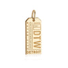 Gold USA Charm, DTW Detroit Luggage Tag - JET SET CANDY (6950239961272)