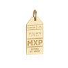 Solid Gold MXP Milan Luggage Tag Charm (6546653479096)