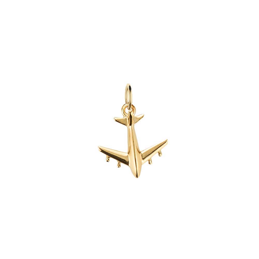 Gold Airplane Charm, Mini (SHIPS JUNE) - JET SET CANDY  (2276414095418)