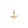 Airplane Charm, Gold Mini