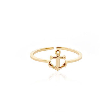 Mini Gold Adjustable Anchor Ring
