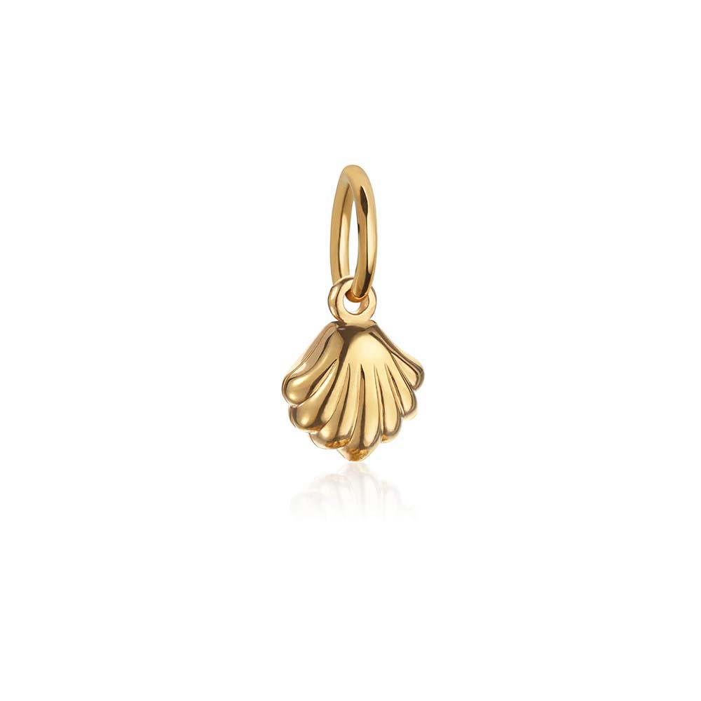 Solid Gold Mini Clamshell Charm - JET SET CANDY  (4559319040088)