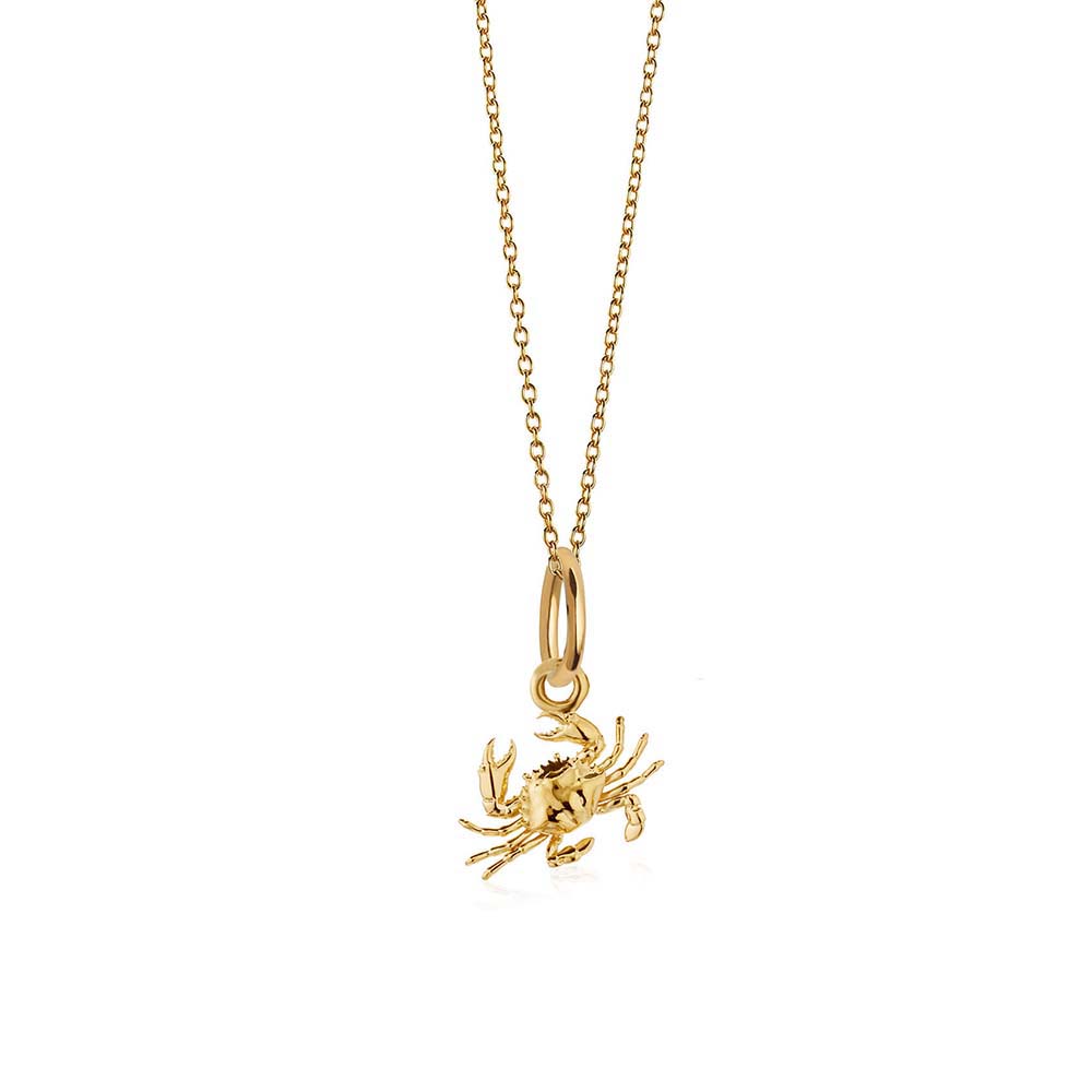 Gold Mini Crab Charm - JET SET CANDY  (1977362284602)