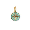 Gold Mini Mint Enamel Compass Charm (SHIPS JUNE) - JET SET CANDY  (4441410175064)