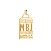 Gold Montego Bay Charm, Caribbean MBJ Luggage Tag - JET SET CANDY (6950340853944)