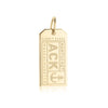 Gold Nantucket Charm, ACK Luggage Tag Charm - JET SET CANDY (6950294159544)