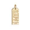 Naples Florida USA APF Luggage Tag Charm Gold