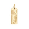 Nashville Tennessee USA BNA Luggage Tag Charm Gold