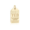 Solid Gold USA Charm, TEB Teterboro Luggage Tag - JET SET CANDY  (1720190468154)