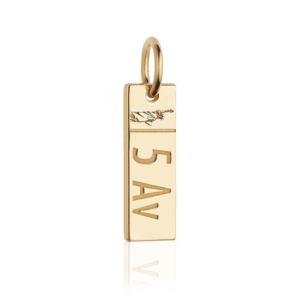 Solid Gold Fifth 5th Avenue Sign - JET SET CANDY  (4508331671640)