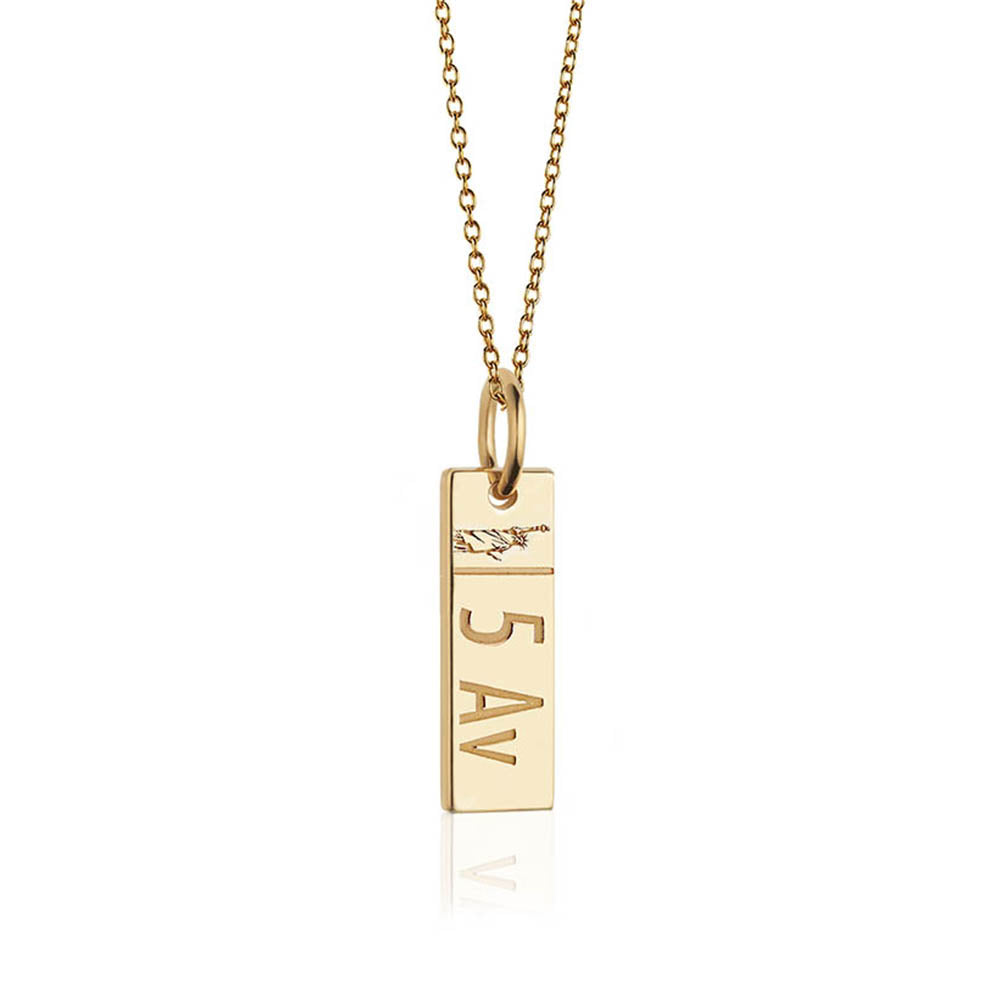PRE-ORDER Gold Fifth Avenue 5th New York Sign Charm (SHIPS JULY) - JET SET CANDY  (4508331245656)