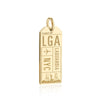 Solid Gold New York Charm, LGA LaGuardia Luggage Tag - JET SET CANDY (7781898223864)
