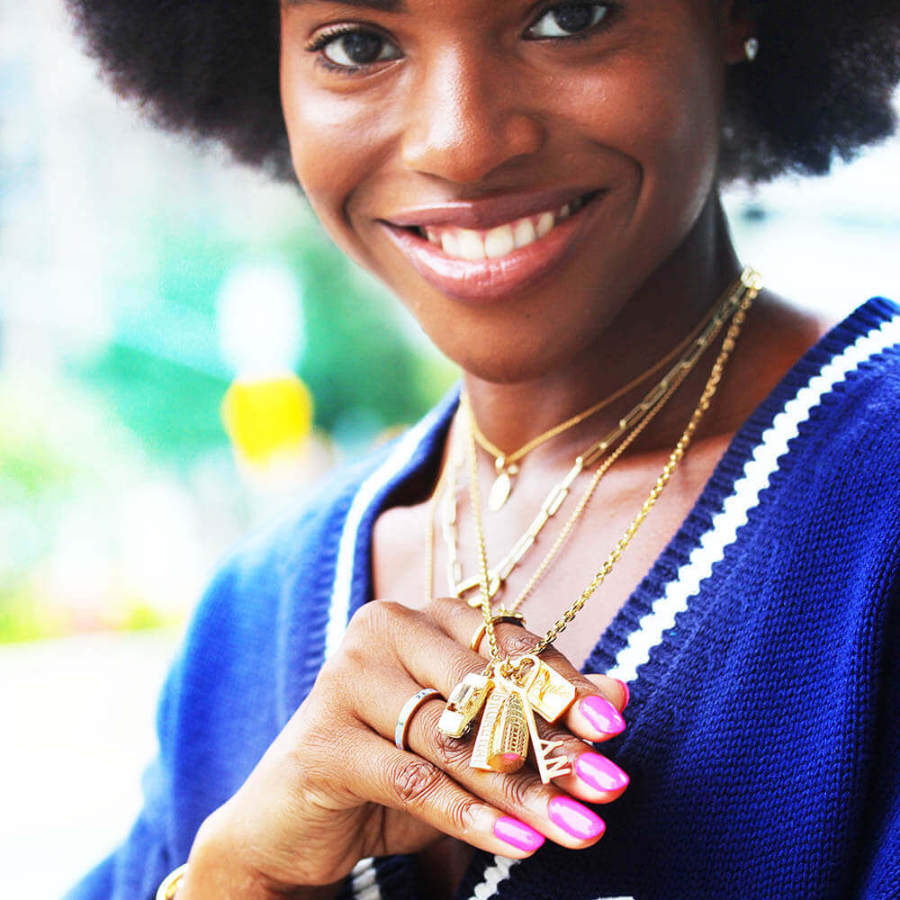 Gold New York Key & Heart Charm - JET SET CANDY (1720174968890)