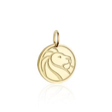 New York Public Library Tag Charm Gold