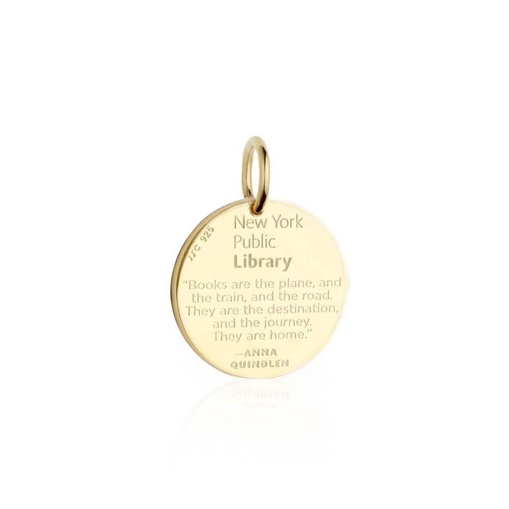 Gold New York Public Library Charm - JET SET CANDY  (4571640299608)