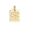 Solid Gold New Zealand Charm, CHC Christchurch Luggage Tag - JET SET CANDY  (1720196628538)
