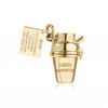 Manhattan Shaker Charm New York City Solid Gold