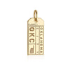 Oklahoma City USA OKC Luggage Tag Charm Solid Gold