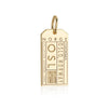 Oslo Norway OSL Luggage Tag Charm Solid Gold
