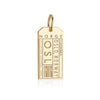Solid Gold Vermeil Norway Charm, OSL Oslo Luggage Tag - JET SET CANDY  (1720188502074)
