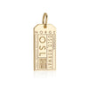 Gold Vermeil Norway Charm, OSL Oslo Luggage Tag - JET SET CANDY  (1720188502074)