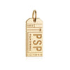 Palm Springs California USA PSP Luggage Tag Charm Gold