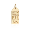Panama City PTY Luggage Tag Charm Solid Gold