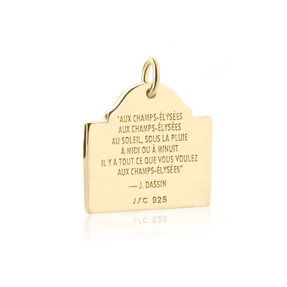 PRE ORDER: Solid Gold Champs-Élysées Sign Charm (4770101264472)