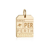 Solid Gold Australia Charm, PER Perth Luggage Tag - JET SET CANDY  (1720184602682)