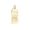 Philadelphia Pennsylvania USA PHL Luggage Tag Charm Gold
