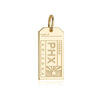 Phoenix Arizona USA PHX Luggage Tag Charm Solid Gold