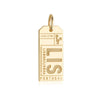 Lisbon Portugal LIS Luggage Tag Charm Gold
