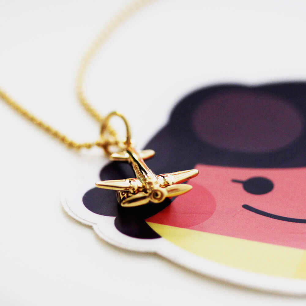 Gold Propeller Airplane Charm - JET SET CANDY  (1720177557562)