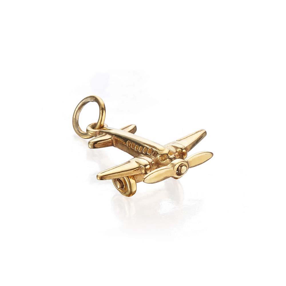 Gold Propeller Airplane Charm - JET SET CANDY  (1720177557562)