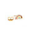 Rainbow Single Stud, Solid Gold