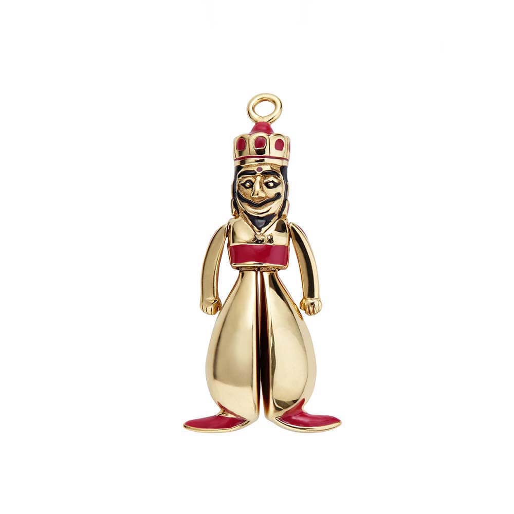 Gold India Charm, Indian Rajasthan Puppet - JET SET CANDY  (6739848429752)