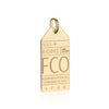 Gold Rome Charm, FCO Luggage Tag - JET SET CANDY (7781392482552)