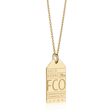 Gold Rome Charm, FCO Luggage Tag